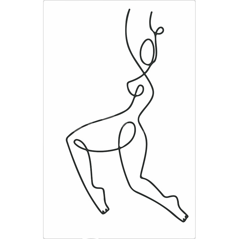 Πίνακας σε καμβά Line Art Woman Dancing